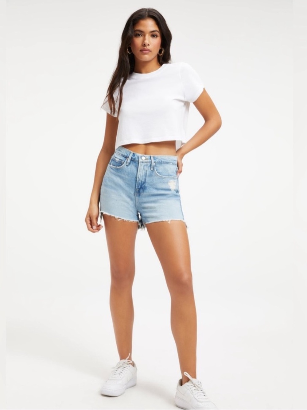 NWT Good American Good 90’s Short in Blue650 Wash - Size 24/00